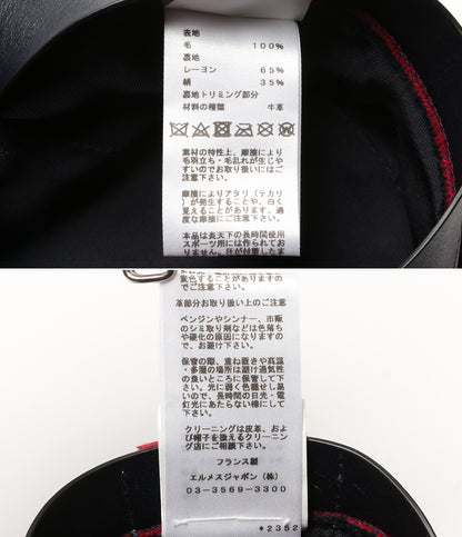 HERMES ベレー帽 ボルドー レディース SIZE 58 エルメス