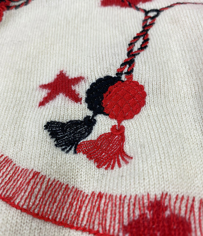 HERMES 長袖ニット 刺繍 Poste et cavalerie 21ss レディース SIZE 38 エルメス