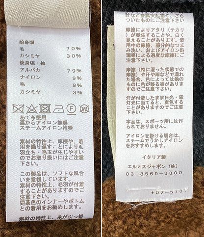 HERMES ニット タートルネック フランネルグレー メンズ SIZE XL エルメス