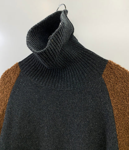 HERMES ニット タートルネック フランネルグレー メンズ SIZE XL エルメス