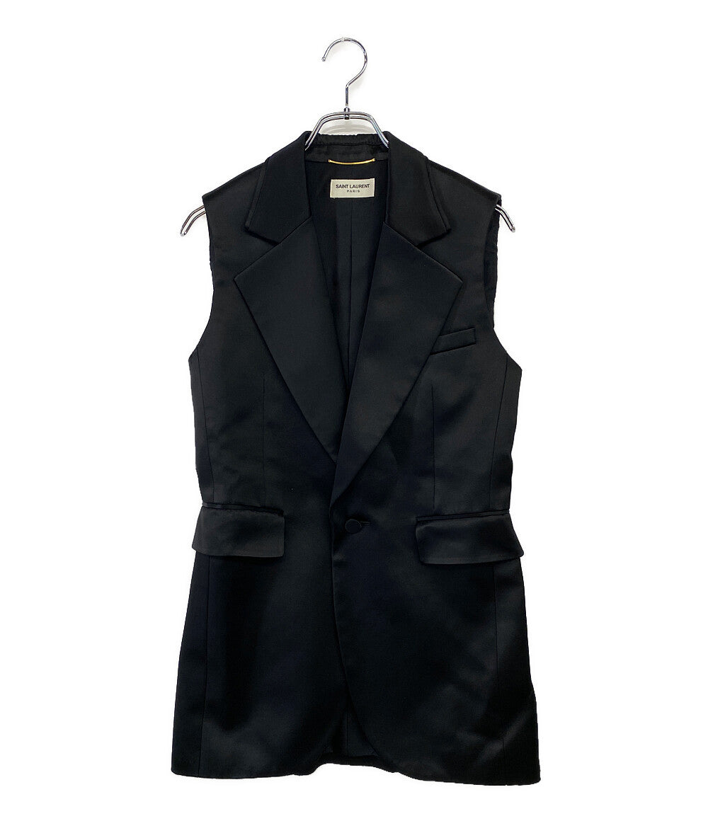 SAINT LAURENT ベスト ロングベスト ジレ ブラック 19ss レディース SIZE 155/80Y サンローラン