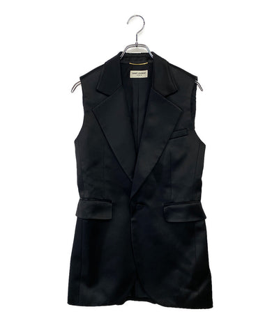 SAINT LAURENT ベスト ロングベスト ジレ ブラック 19ss レディース SIZE 155/80Y サンローラン