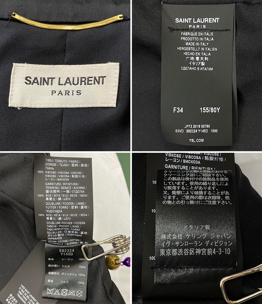 SAINT LAURENT ベスト ロングベスト ジレ ブラック 19ss レディース SIZE 155/80Y サンローラン