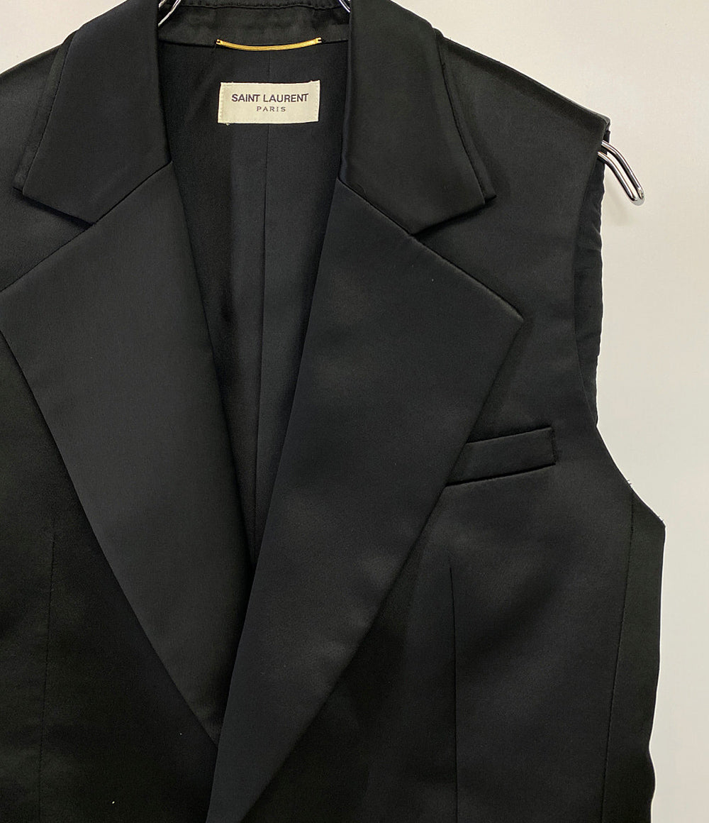 SAINT LAURENT ベスト ロングベスト ジレ ブラック 19ss レディース SIZE 155/80Y サンローラン