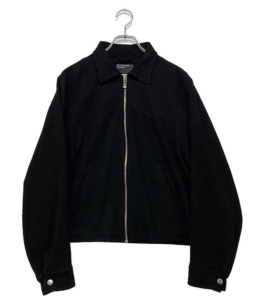 アンファンリッチーズディプライムズ  ジップアップジャケット ブラック スエード 23AW     メンズ SIZE M  Enfants riches deprimes
