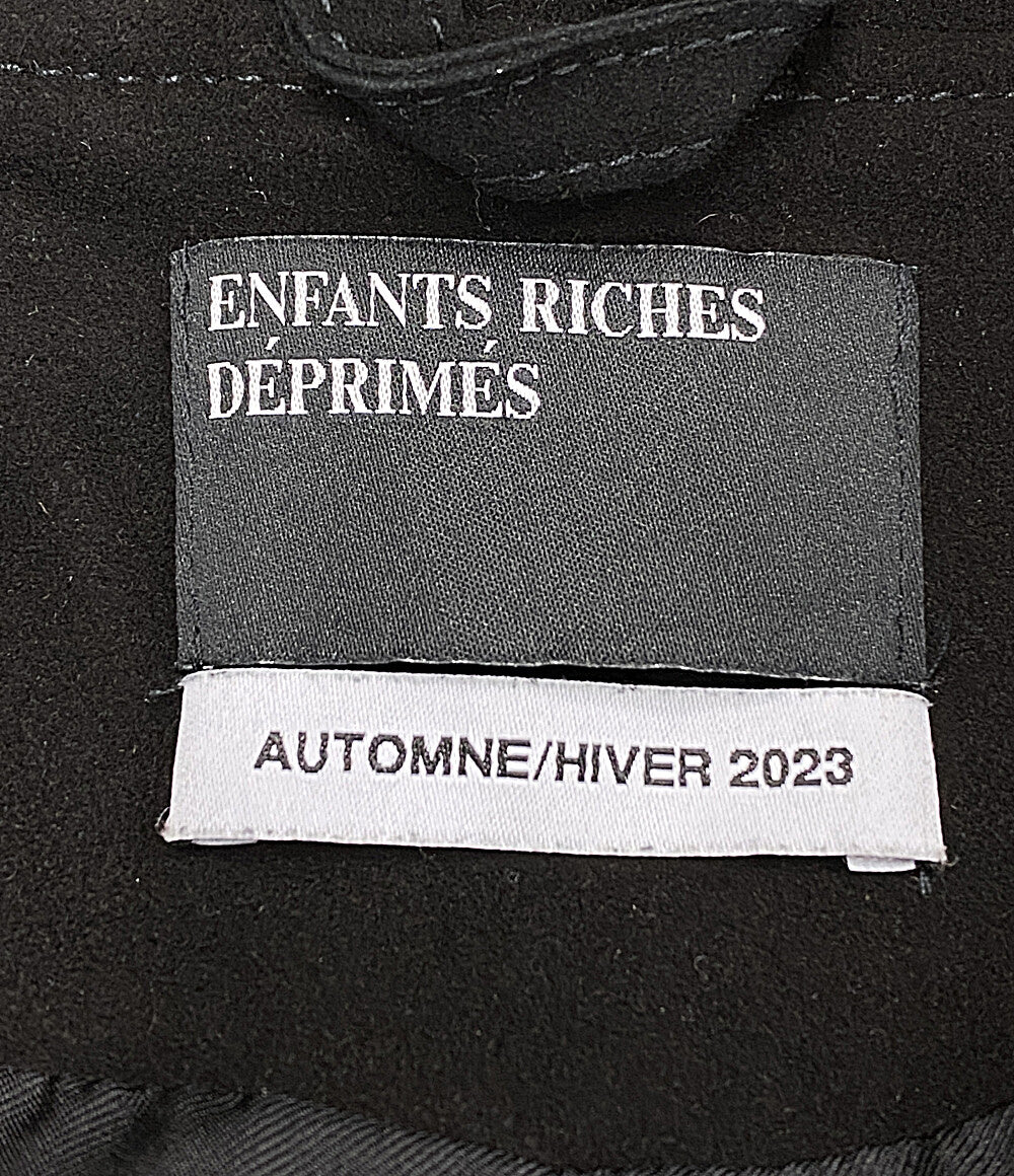 アンファンリッチーズディプライムズ  ジップアップジャケット ブラック スエード 23AW     メンズ SIZE M  Enfants riches deprimes