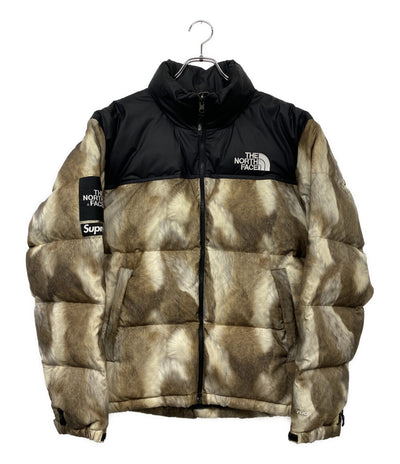 Supreme × THE NORTH FACE ザノースフェイス ダウンジャケット Fur Print Nuptse Jacket メンズ SIZE M シュプリーム