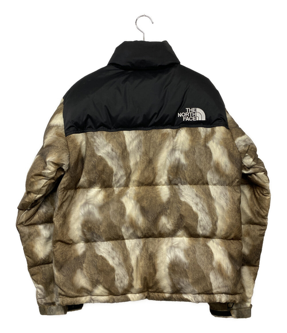 Supreme × THE NORTH FACE ザノースフェイス ダウンジャケット Fur Print Nuptse Jacket メンズ SIZE M シュプリーム
