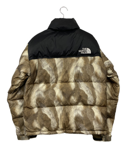 Supreme × THE NORTH FACE ザノースフェイス ダウンジャケット Fur Print Nuptse Jacket メンズ SIZE M シュプリーム