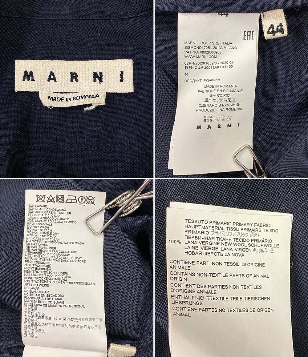 MARNI 長袖シャツ ウールギャバジンシャツ 20aw メンズ SIZE 44 マルニ