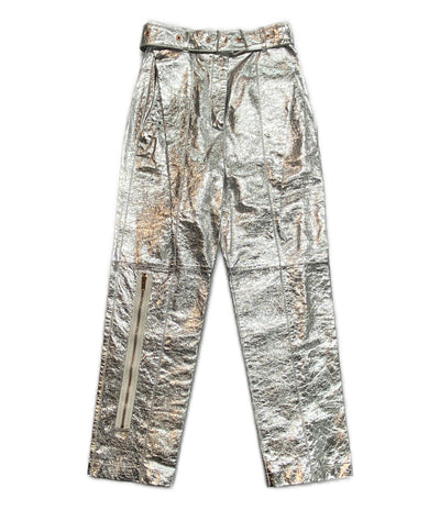 Proenza Schouler パンツ Metallic leather ZIP TROUSERS レディース SIZE 2 プロエンザスクーラー