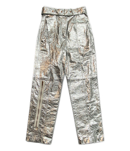 Proenza Schouler パンツ Metallic leather ZIP TROUSERS レディース SIZE 2 プロエンザスクーラー