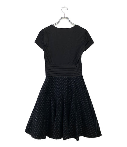 EMPORIO ARMANI 半袖ワンピース ブラック 切替 レディース SIZE 38 エンポリオアルマーニ