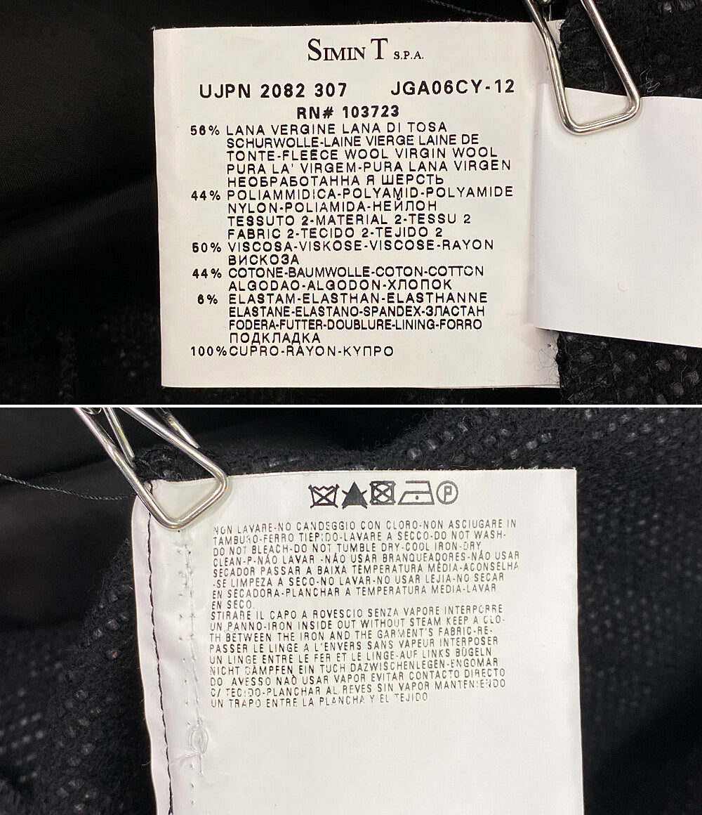 EMPORIO ARMANI 半袖ワンピース ブラック 切替 レディース SIZE 38 エンポリオアルマーニ