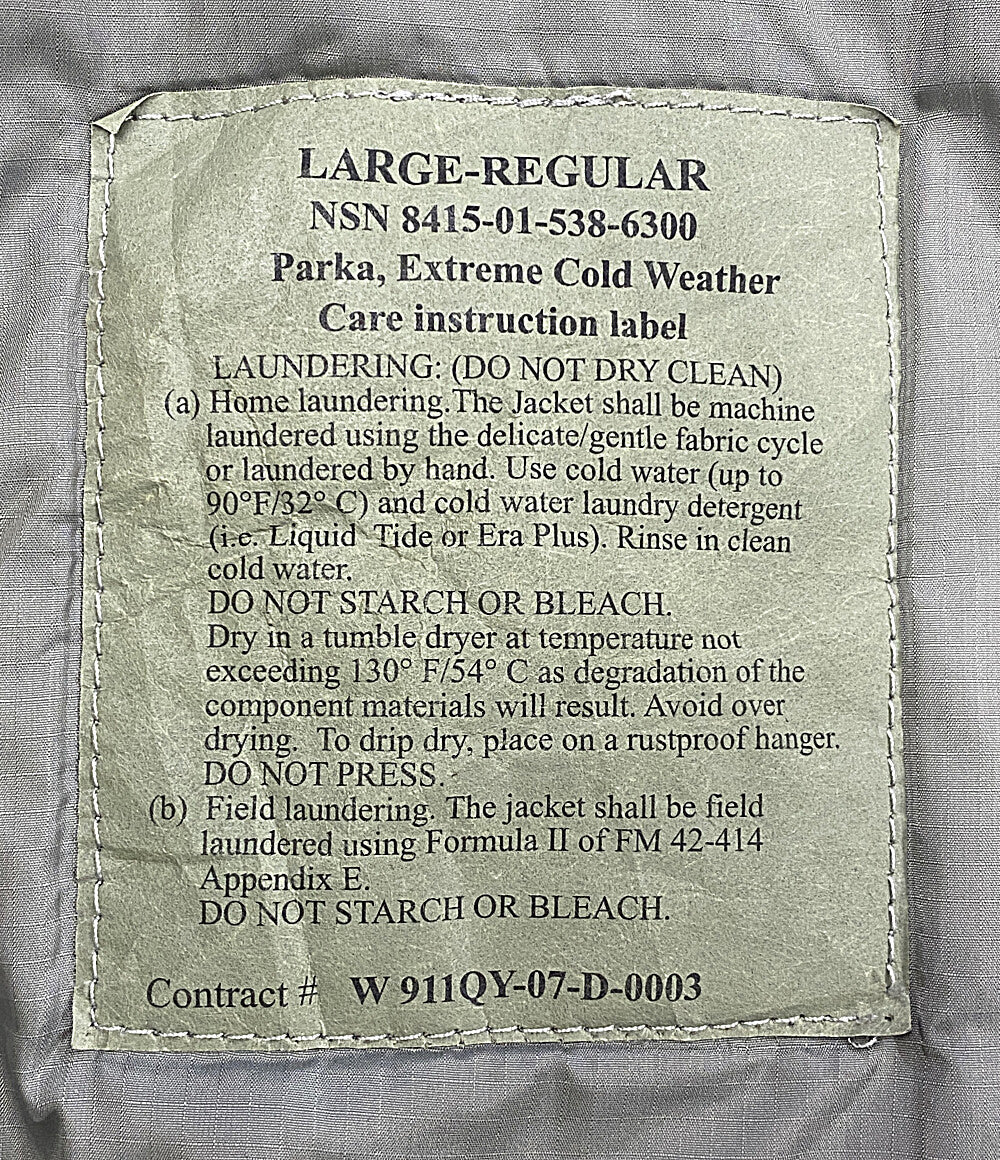 US ARMY US ARMY 中綿ジャケット USA製 ECWCS GEN3 LEVEL7 JACKET メンズ SIZE L