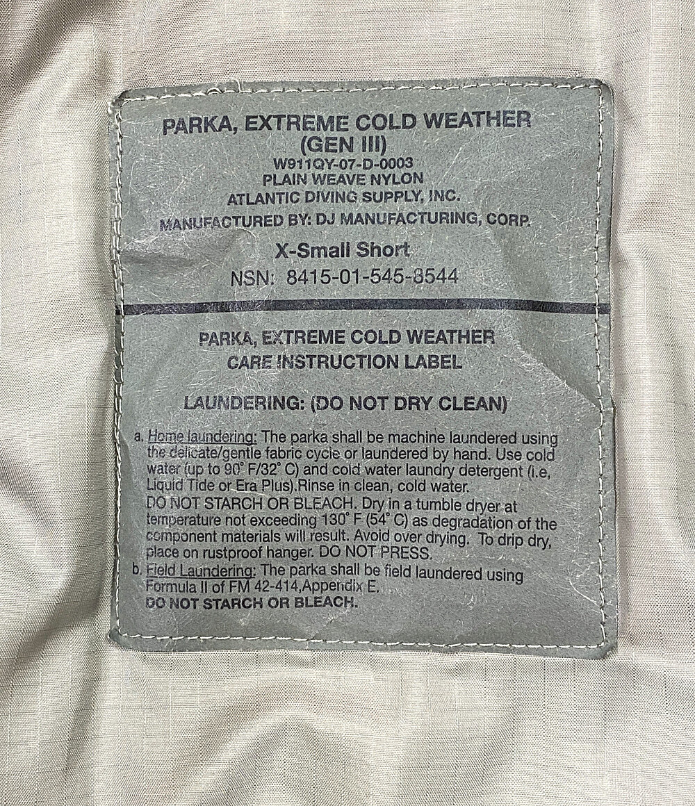 ユーエスアーミー ジャケット 中綿 Primaloft Level 7 メンズ SIZE XS US ARMY