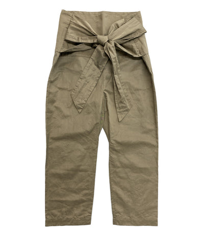 TOUJOURS トゥジュー コットンラミーベルテッドパンツ レディース SIZE F