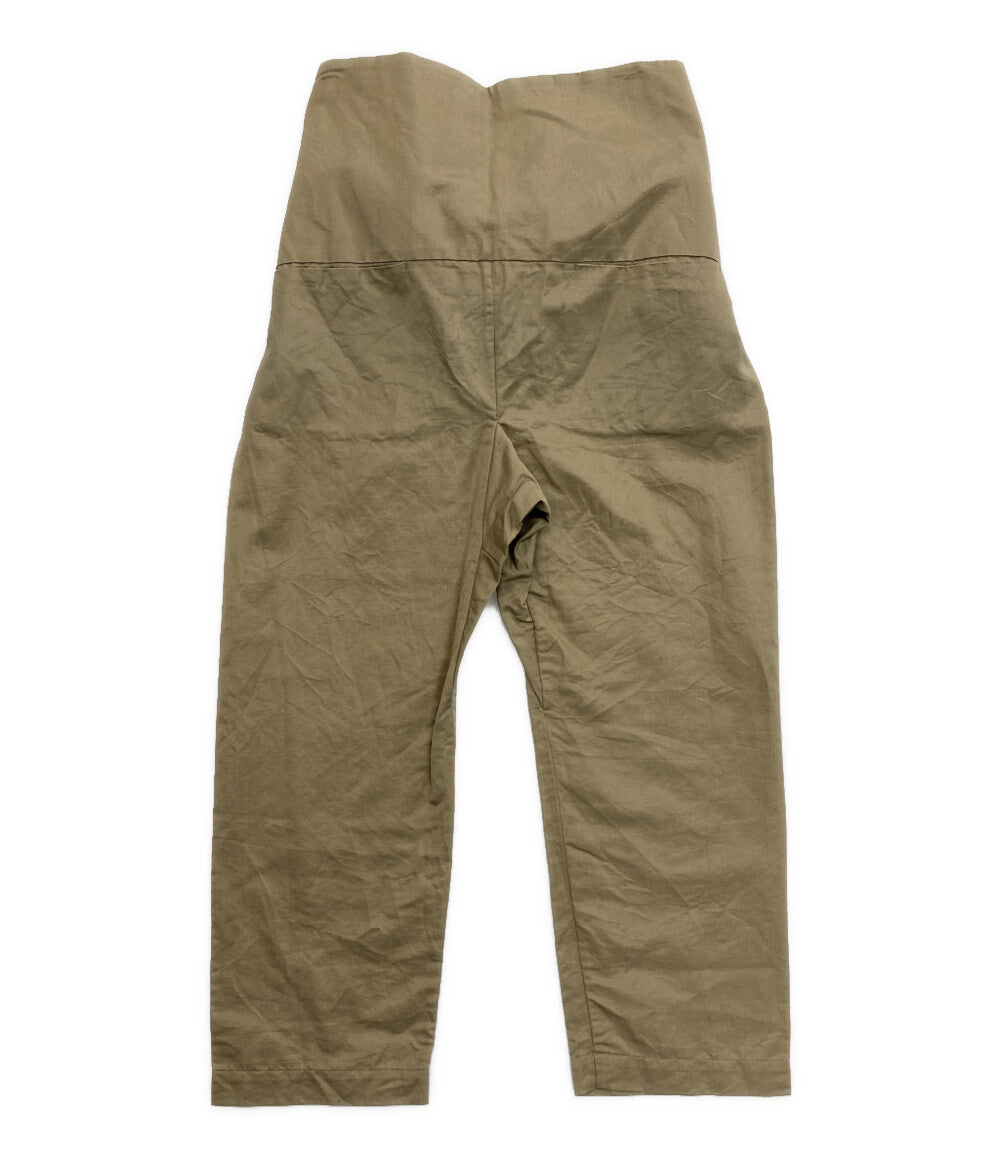 TOUJOURS トゥジュー コットンラミーベルテッドパンツ レディース SIZE F