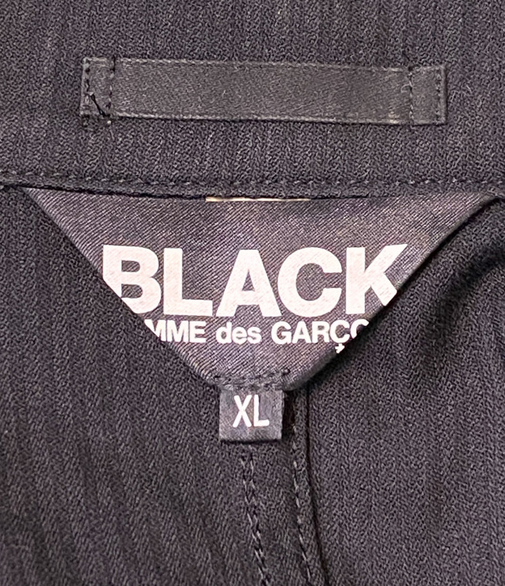 【美品】COMME des GARCON コート　ピンストライプ　黒　L 美品】COMME des GARCON コートピンストライプ黒L