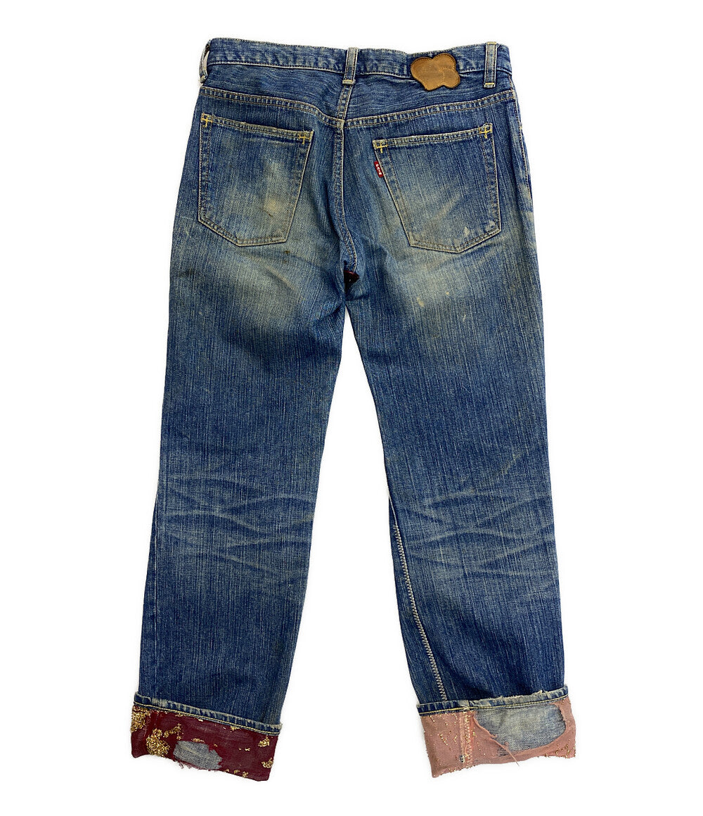 NUMBER (N)INE デニムパンツ ベロアパッチワークデニム 03ss メンズ SIZE - エヌエヌバイナンバーナイン