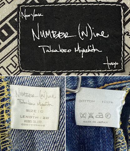 NUMBER (N)INE デニムパンツ ベロアパッチワークデニム 03ss メンズ SIZE - エヌエヌバイナンバーナイン