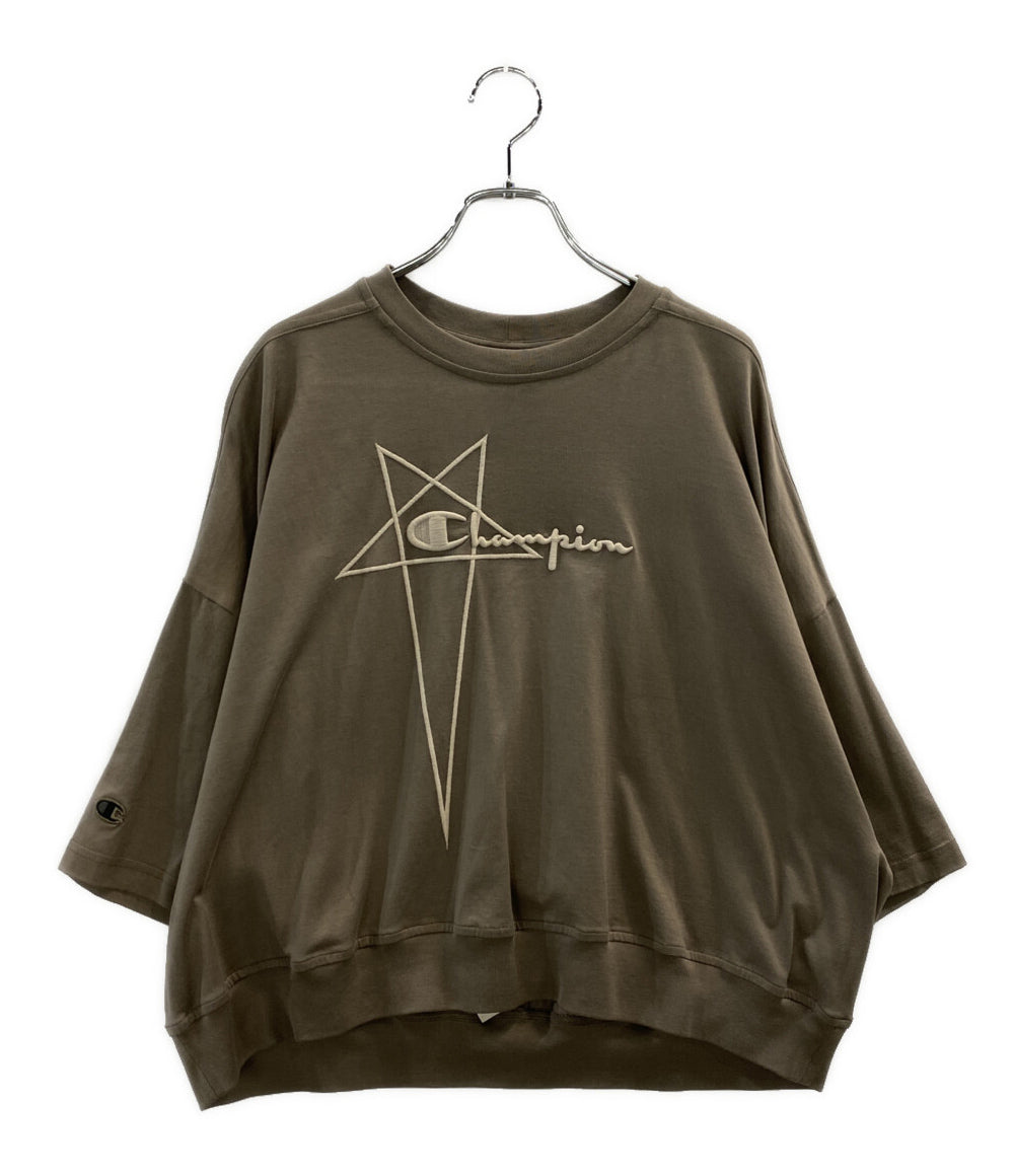 RICK OWENS×CHAMPION チャンピオン フロントロゴワイドカットソー CM02C9404-CHJEG メンズ SIZE XS リックオウエンス