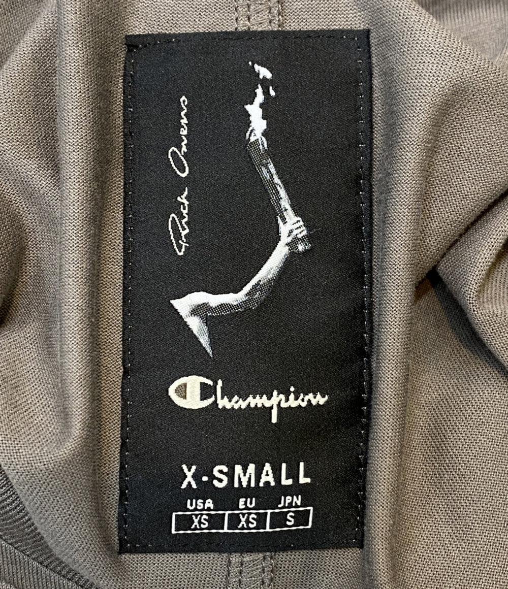 RICK OWENS×CHAMPION チャンピオン フロントロゴワイドカットソー CM02C9404-CHJEG メンズ SIZE XS リックオウエンス