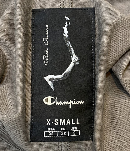 RICK OWENS×CHAMPION チャンピオン フロントロゴワイドカットソー CM02C9404-CHJEG メンズ SIZE XS リックオウエンス