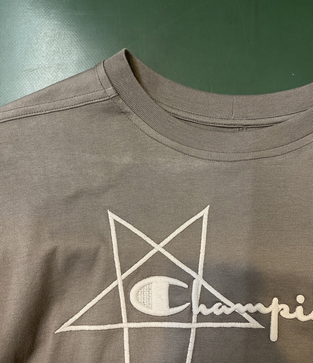 RICK OWENS×CHAMPION チャンピオン フロントロゴワイドカットソー CM02C9404-CHJEG メンズ SIZE XS リックオウエンス