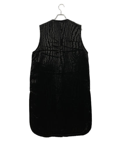 美品 noir Kei ninomiya ベルベット切替ロングベスト 24AW 3N-V009 レディース SIZE S ノワールケイニノミヤ