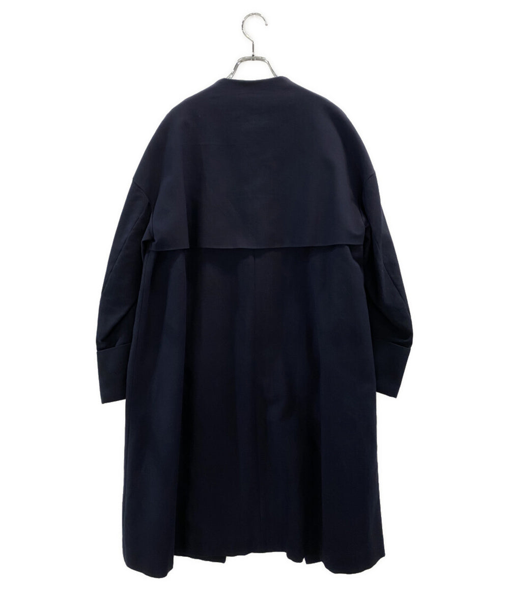 ENFOLD ダブルフェイスノーカラーAラインコート 18SS 300BS330-0670 レディース SIZE 38 エンフォルド