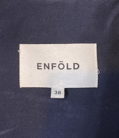 ENFOLD ダブルフェイスノーカラーAラインコート 18SS 300BS330-0670 レディース SIZE 38 エンフォルド