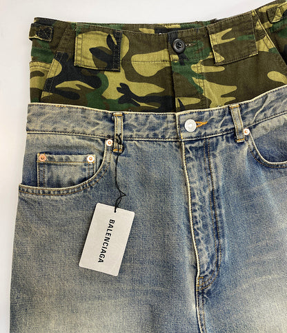 BALENCIAGA レイヤードワイドデニムパンツ661609 21aw メンズ SIZE XS バレンシアガ