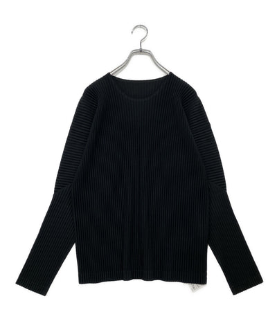 オム プリッセ イッセイミヤケ 美品 プリーツカットソー ブラック 25SS     メンズ SIZE 3  ISSEY MIYAKE HOMME PLISSE