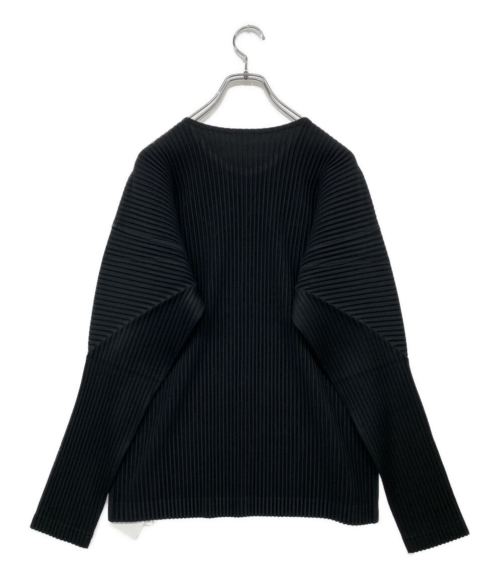オム プリッセ イッセイミヤケ 美品 プリーツカットソー ブラック 25SS     メンズ SIZE 3  ISSEY MIYAKE HOMME PLISSE