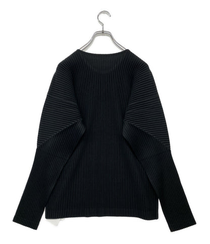 オム プリッセ イッセイミヤケ 美品 プリーツカットソー ブラック 25SS     メンズ SIZE 3  ISSEY MIYAKE HOMME PLISSE
