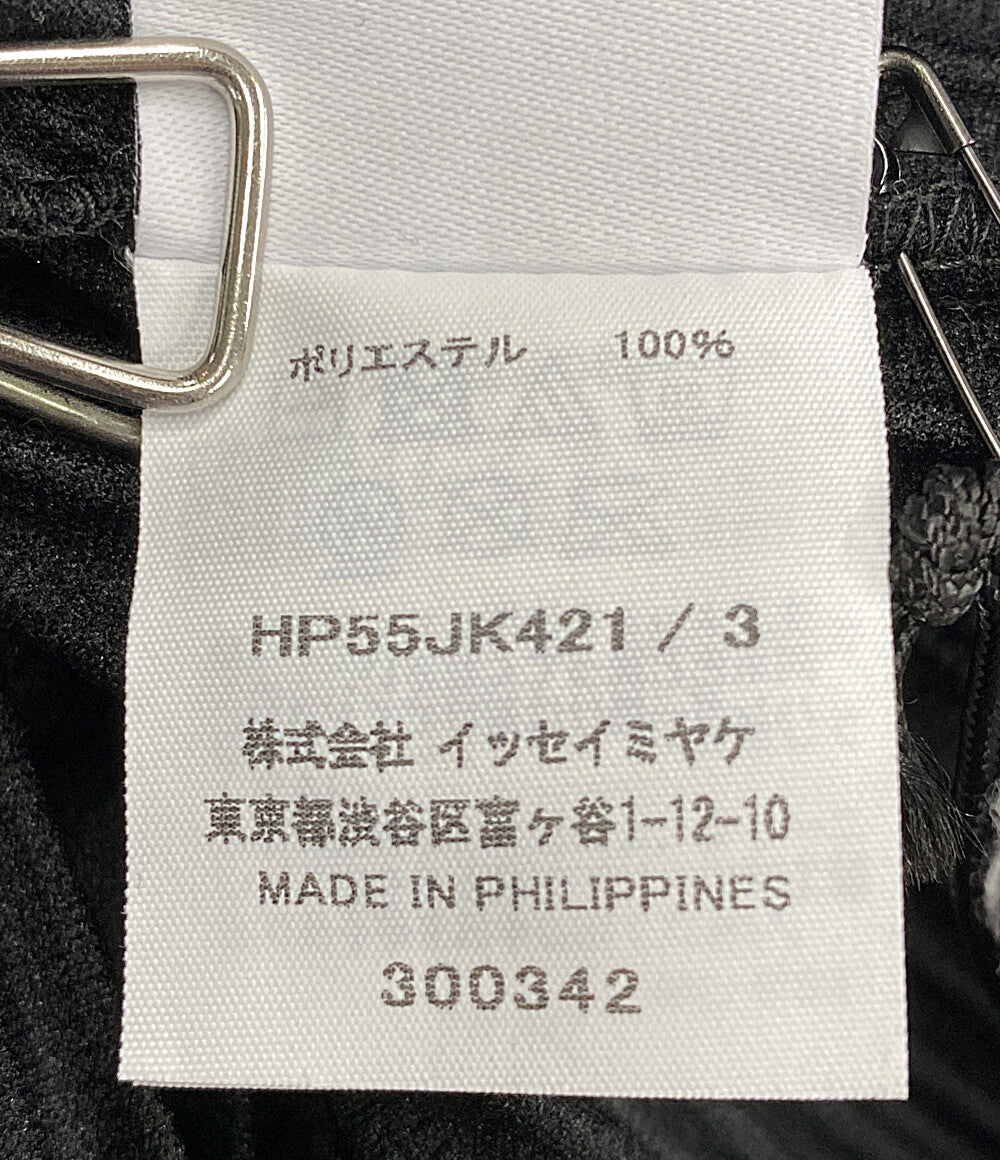 オム プリッセ イッセイミヤケ 美品 プリーツカットソー ブラック 25SS     メンズ SIZE 3  ISSEY MIYAKE HOMME PLISSE