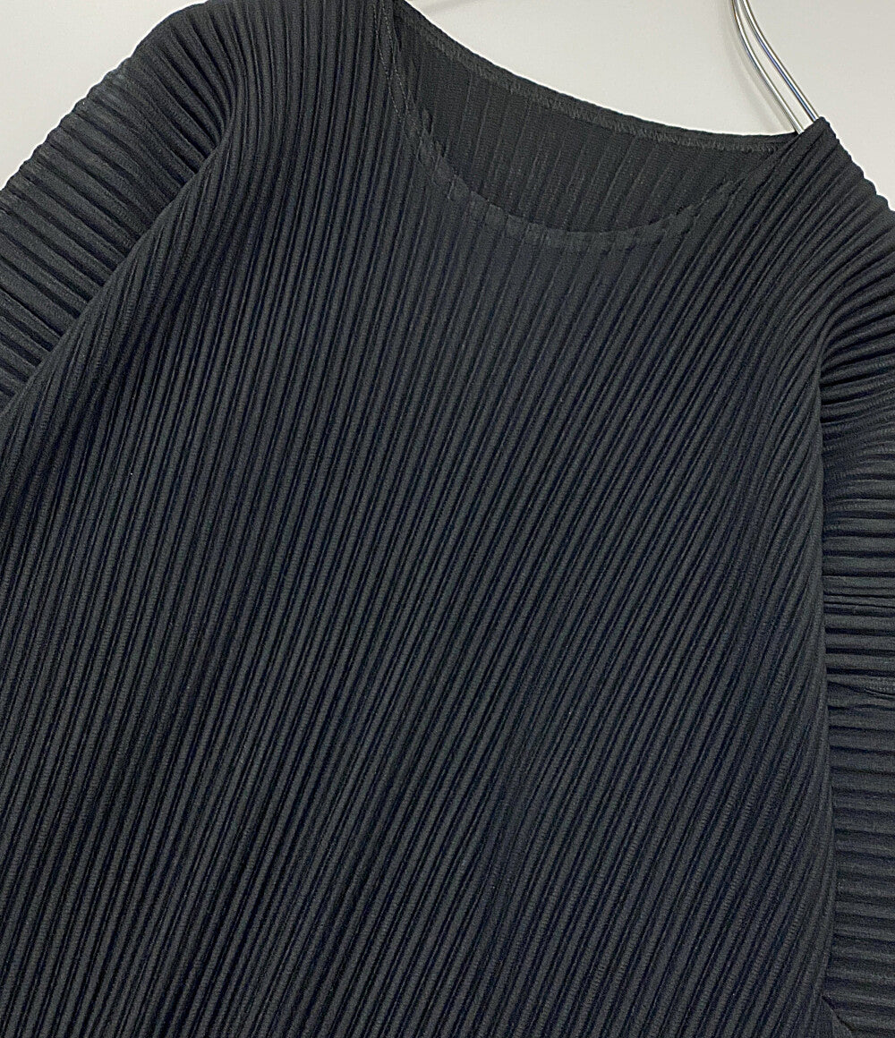オム プリッセ イッセイミヤケ 美品 プリーツカットソー ブラック 25SS     メンズ SIZE 3  ISSEY MIYAKE HOMME PLISSE