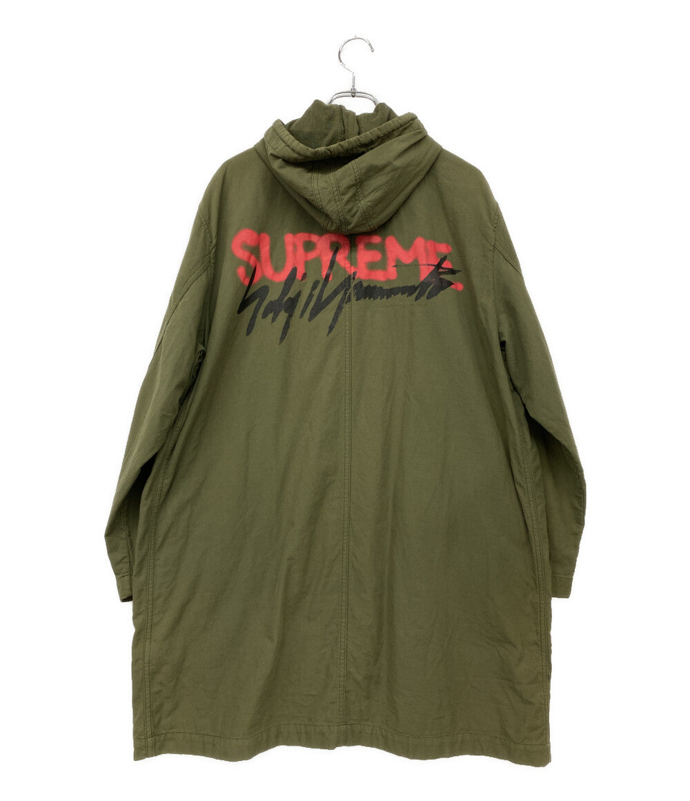 ヨウジヤマモト シュプリーム ジップフードジャケット ミリタリー カーキ 20AW メンズ SIZE S Yohji Yamamoto × Supreme