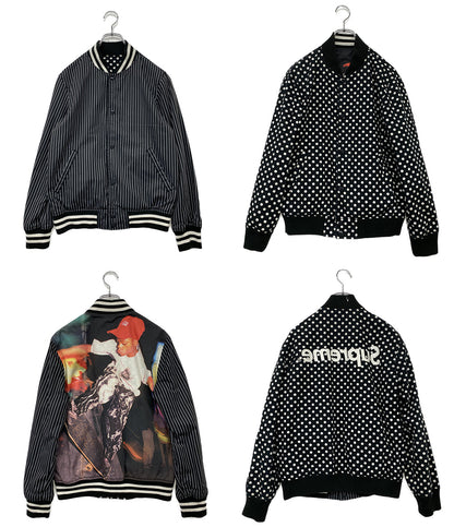 Supreme×COMME des GARCONS SHIRT ベースボールジャケット Reversible Varsity Baseball Jacket 14SS メンズ SIZE S シュプリーム