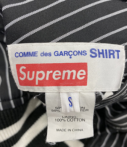 Supreme×COMME des GARCONS SHIRT ベースボールジャケット Reversible Varsity Baseball Jacket 14SS メンズ SIZE S シュプリーム