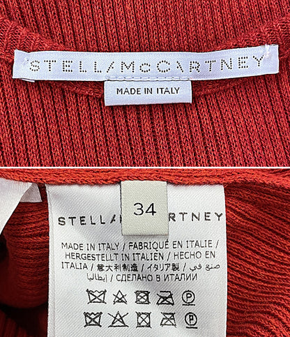 STELLA McCARTNEY リブニットワンピースドレス レッド レディース SIZE 34 ステラマッカートニー