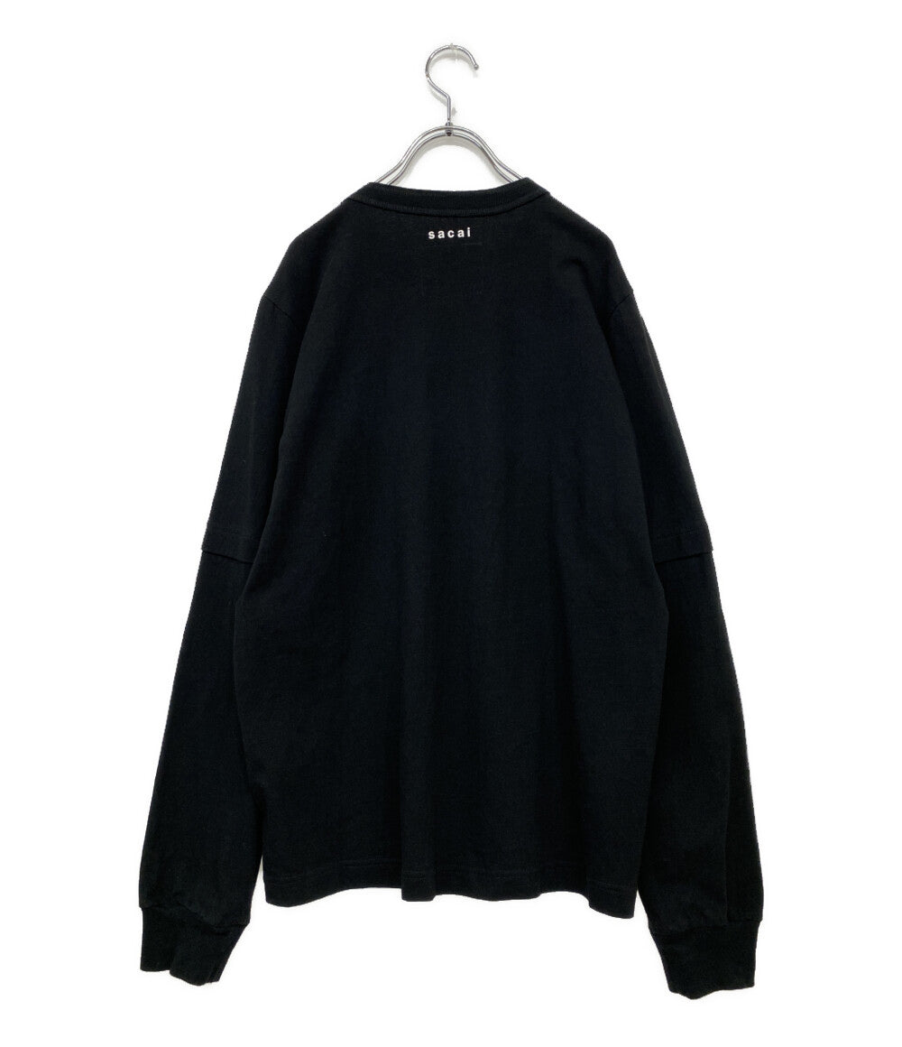 サカイ カウズ 長袖Ｔシャツ layered sleeve cut sew 21-0287S レディース SIZE 2 sacai×KAWS