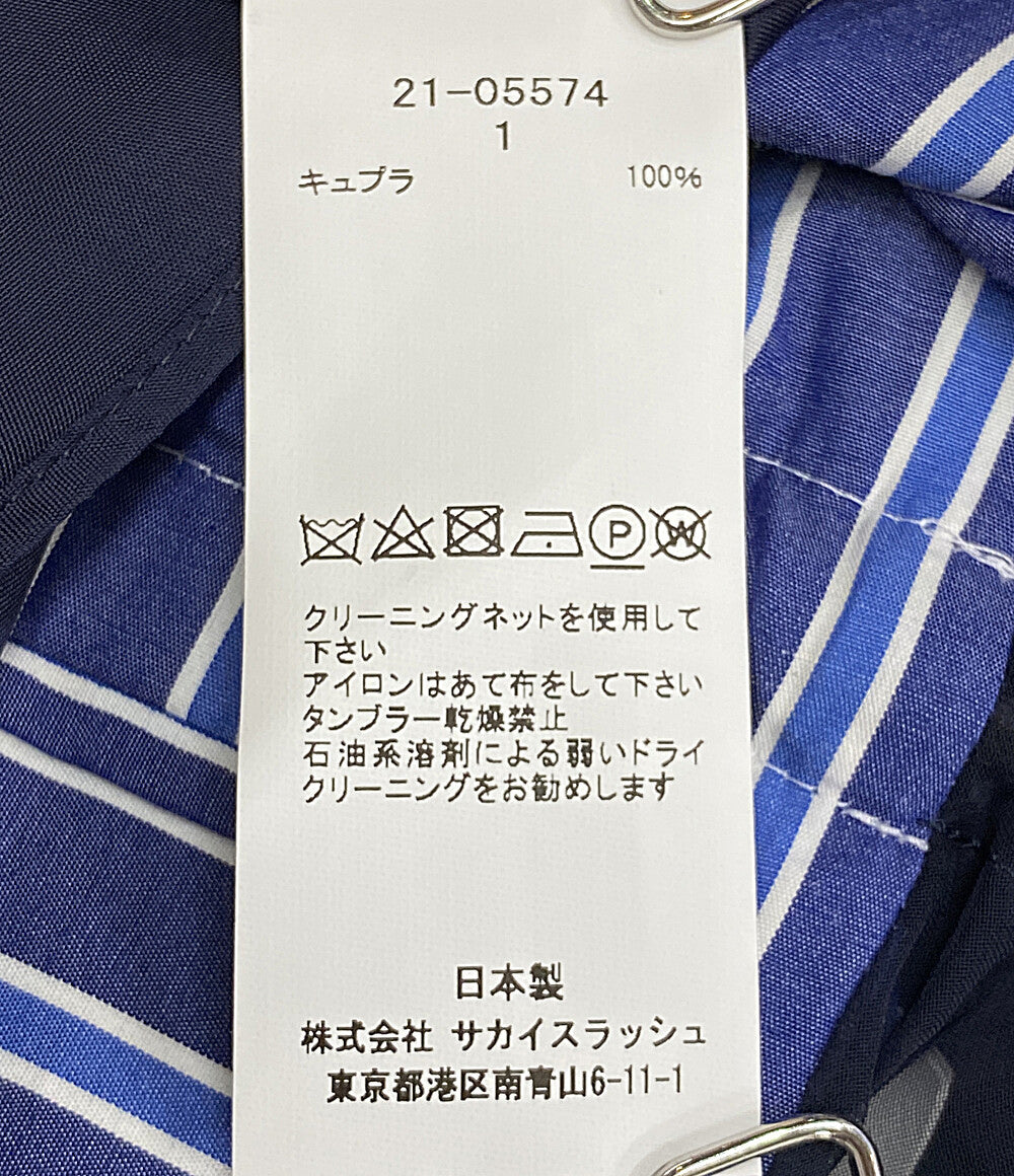 sacai プルオーバー インナー付き Cotton Stripe Chiffon Pullover 21SS 21-05574 レディース SIZE 1 サカイ