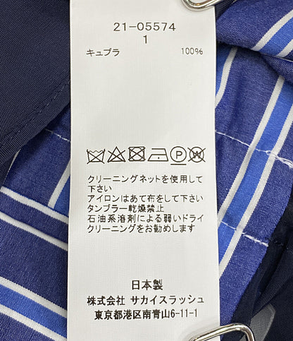 sacai プルオーバー インナー付き Cotton Stripe Chiffon Pullover 21SS 21-05574 レディース SIZE 1 サカイ