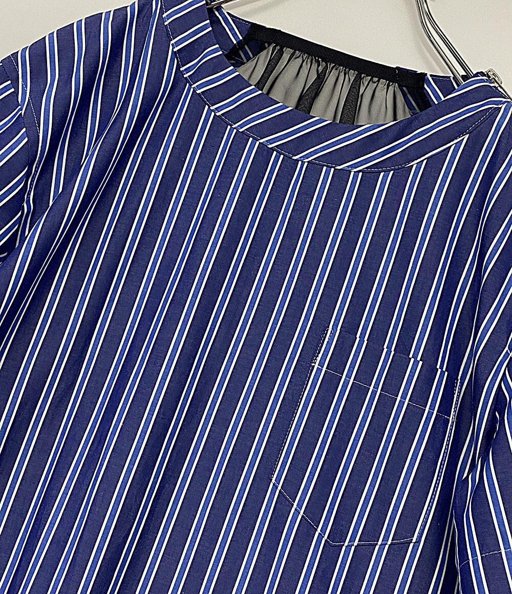 sacai プルオーバー インナー付き Cotton Stripe Chiffon Pullover 21SS 21-05574 レディース SIZE 1 サカイ