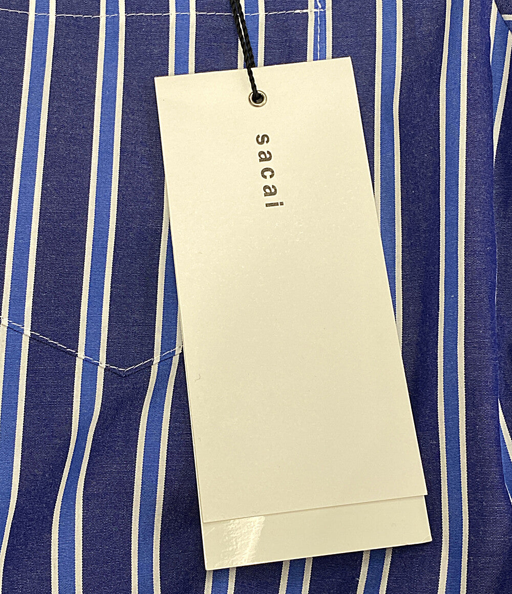 sacai プルオーバー インナー付き Cotton Stripe Chiffon Pullover 21SS 21-05574 レディース SIZE 1 サカイ