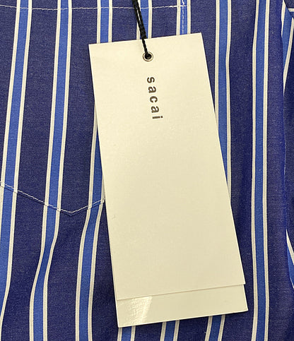 sacai プルオーバー インナー付き Cotton Stripe Chiffon Pullover 21SS 21-05574 レディース SIZE 1 サカイ