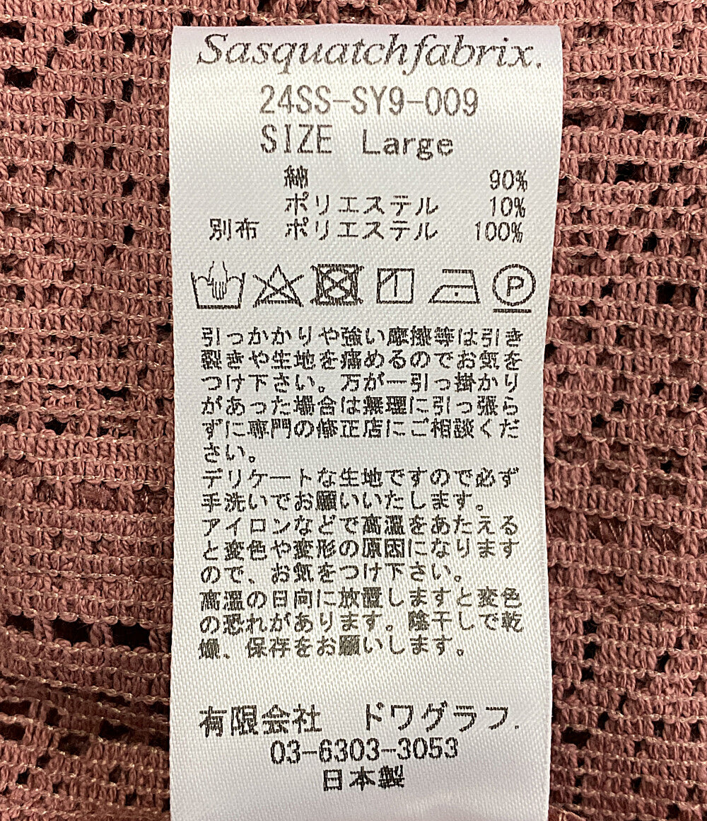 Sasquatchfabrix ジャケット LOVE & PEACE LACE LAPEL JACKET 24SS メンズ SIZE L サスクワァッチファブリックス