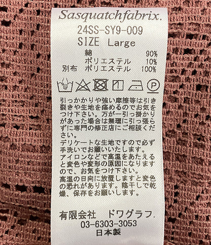 Sasquatchfabrix ジャケット LOVE & PEACE LACE LAPEL JACKET 24SS メンズ SIZE L サスクワァッチファブリックス